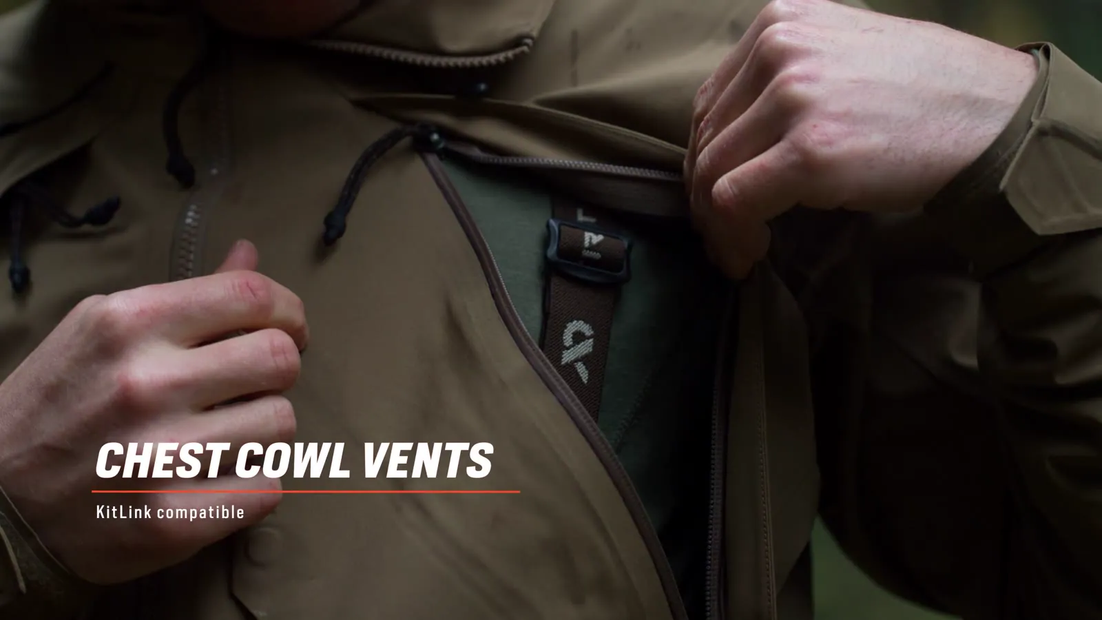 Omen Stormshelter film — hood detail, 'Three-way adjustable hood'